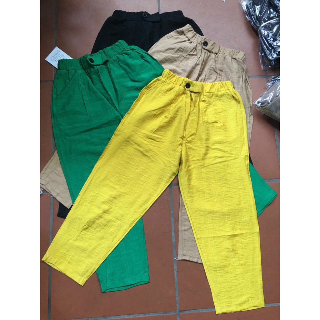 Mã 807 - Quần baggy đũi lụa phối khuy trang trí siêu mát