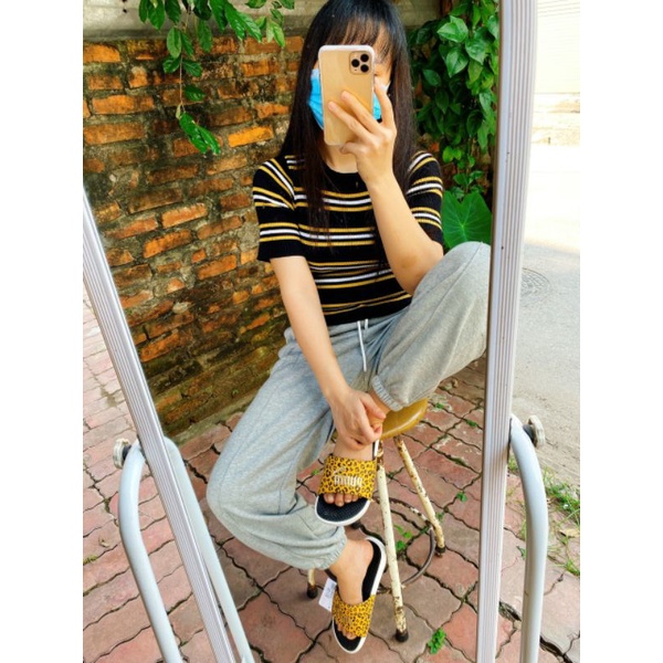Dép Pu.m.a cool cat da beo cực xinh