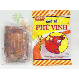 Khô bò PHÚ VINH thượng hạng, khô bò đặc sản dùng để làm đồ ăn vặt hay làm quà tết. Khối lượng tịnh 100g | BigBuy360 - bigbuy360.vn