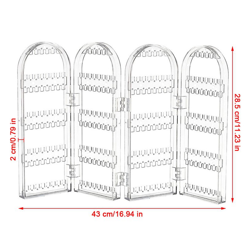 Khay trong suốt có 240 lỗ có thể trưng bày 120 đôi bông tai