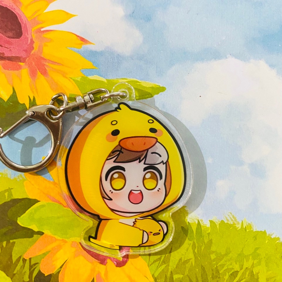 Móc khóa HERO TEAM Simmy Phong cận Siro Mr Vịt Sammy Đào Timmy Kairon Kamui anime chibi mica trong acrylic