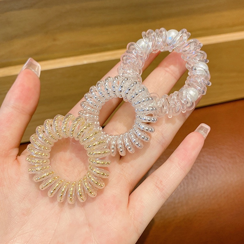 Dây Buộc Tóc Lò Xo Co Giãn Tốt Kiểu Dáng Đơn Giản Thời Trang Hàn Quốc