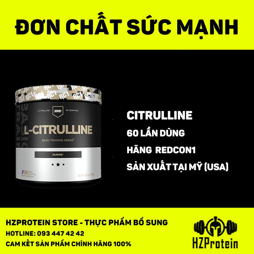 REDCON1 CITRULLINE - ĐƠN CHẤT TĂNG SỨC MẠNH, PUMP CƠ, BƠM MÁU TĂNG SỨC CHỊU  ĐỰNG CỦA CƠ BẮP (60 LẦN DÙNG) | Shopee Việt Nam