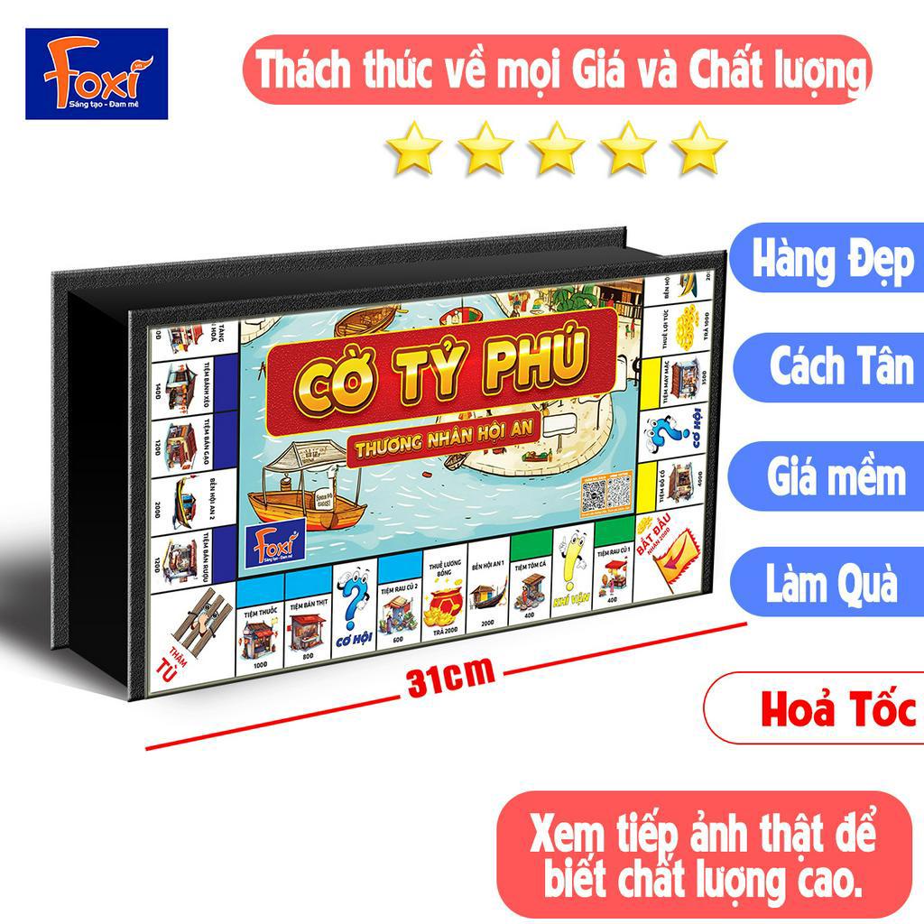 Cờ Tỷ Phú-tỉ phú Nam Châm Foxi-Monopoly-Thương nhân Hội An-SIZE TO 31cm-Đồ Chơi  phát triển IQ-EQ Shop Đồ Chơi MeduShop
