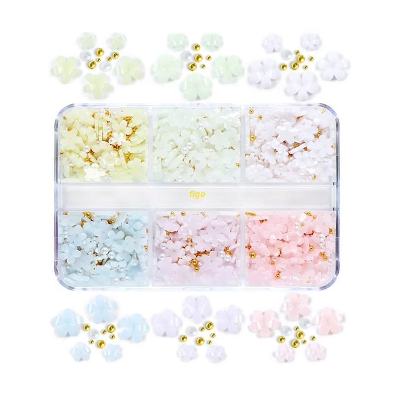 Hạt Charm Kim Loại Acrylic Acrylic 3D Đính Móng Tay Nghệ Thuật DIY