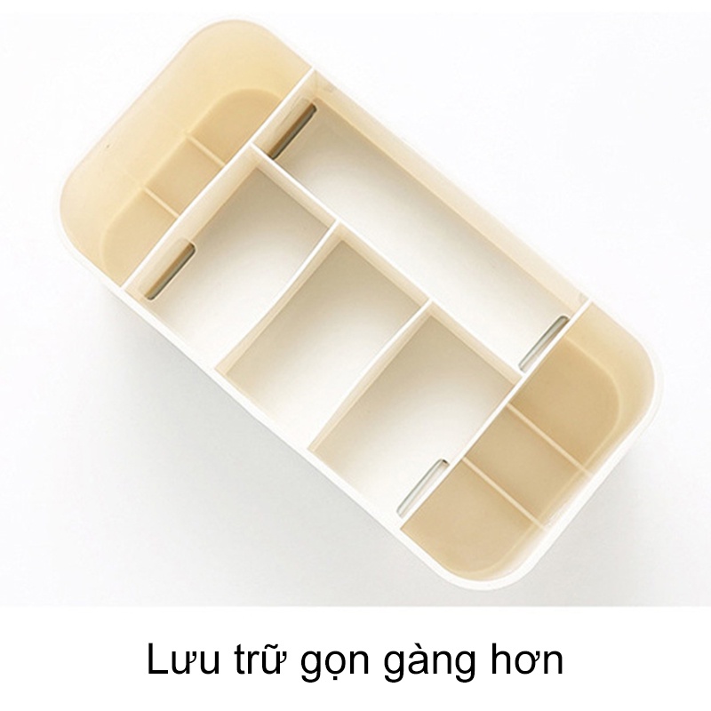 Hộp lưu trữ mỹ phẩm bằng nhựa Ngăn kéo Ngăn kéo Ngăn kéo Bộ chia Trang điểm Trang sức Tổ chức GM-ZMSNH001