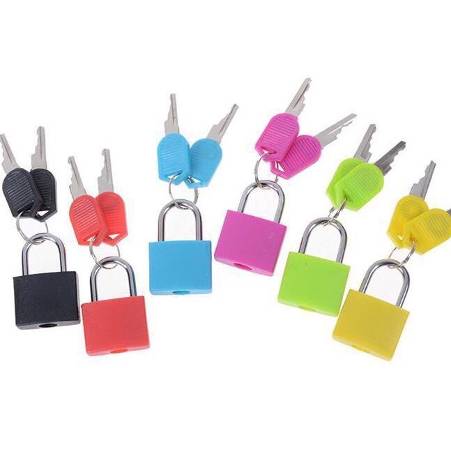 Ổ Khóa Hành Lý Mini Bằng Thép Không Gỉ Với 2 Chìa Khóa