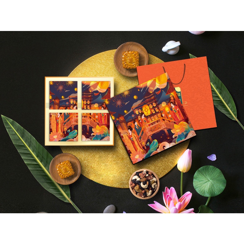 Hộp đựng bánh trung thu 2 bánh - 4 bánh siêu hot 2022