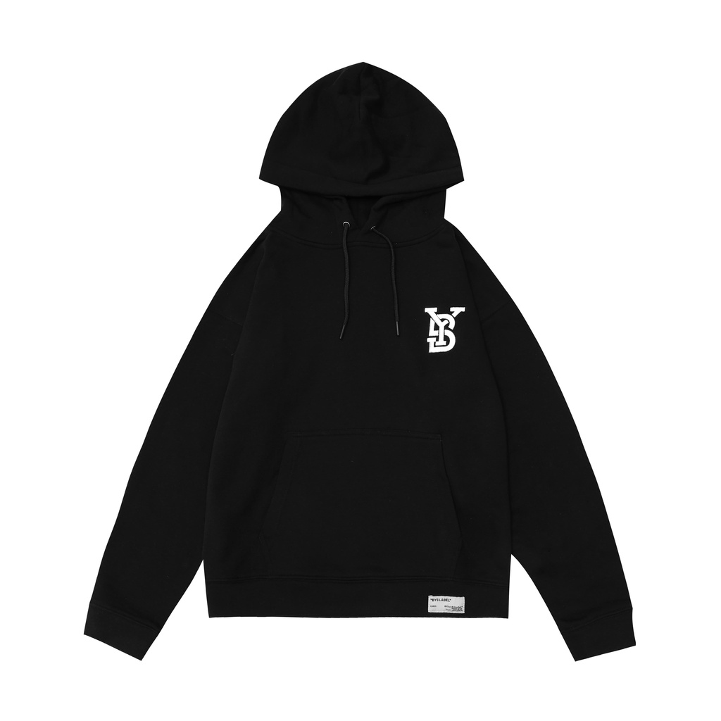 Áo khoác Hoodie _ Nam Nữ _ BYS - Be YourSelf _ Hoodie 3 dòng Black _ Màu Đen - Trắng