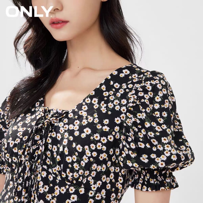 Đầm hoa đen Only