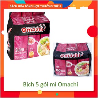 Bịch 10 gói mì tôm omachi xốt bò hầm - sườn hầm 80g
