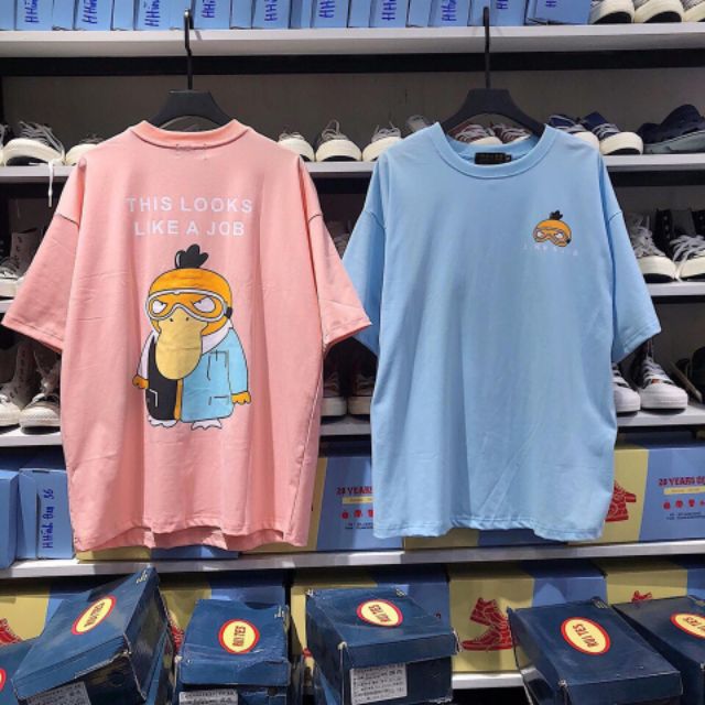 [ Hình thật ] Áo thun tay lỡ Unisex Vịt Like A Job🦆