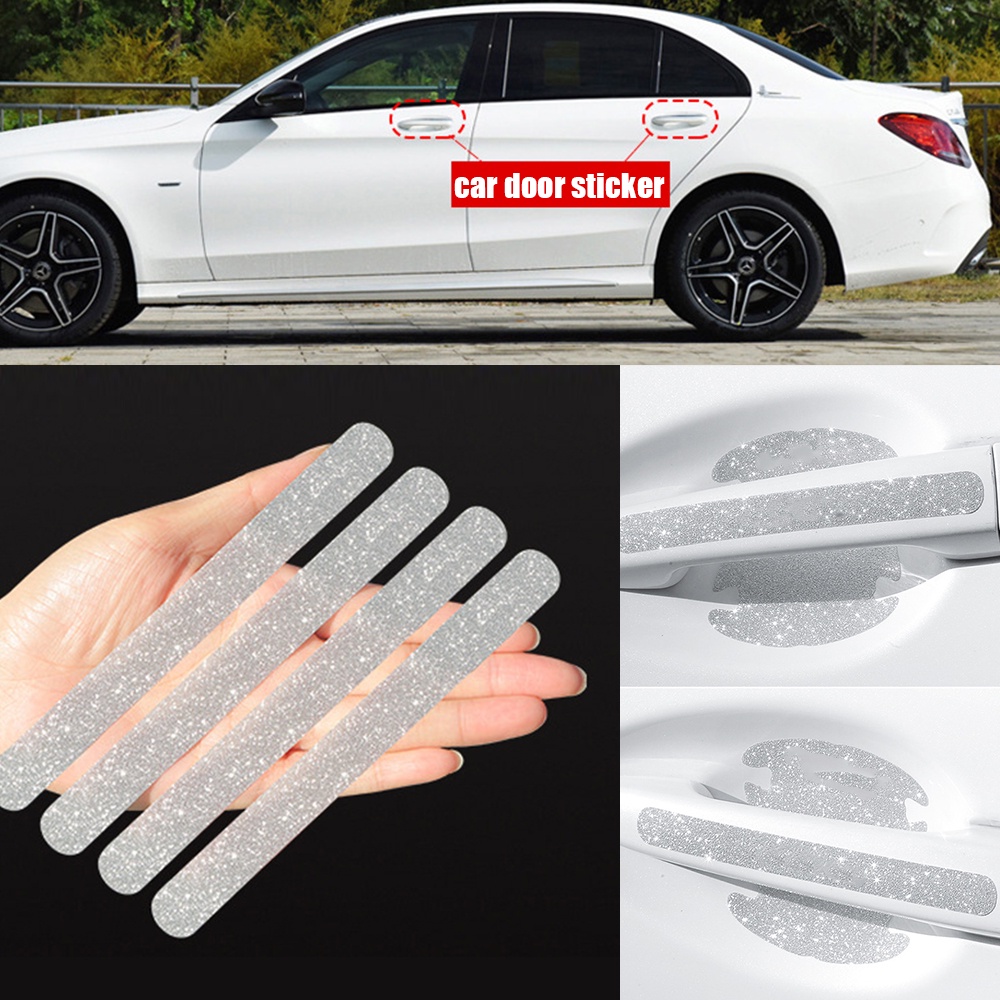 Set 4 Miếng Dán Bảo Vệ Viền Tay Nắm Cửa Xe Hơi Chống Va Chạm