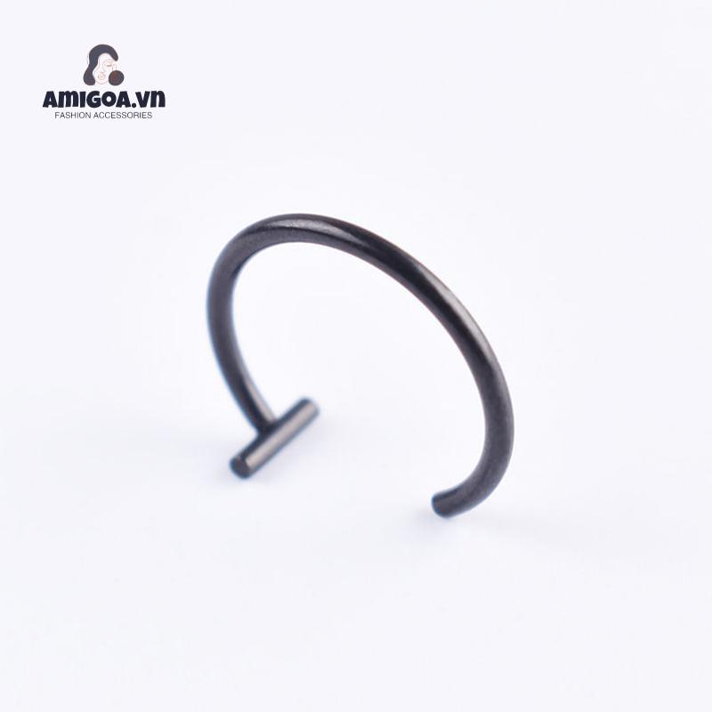 ✨✨Khuyên Kẹp Môi/Mũi/Môi Bằng Thép Titan Không Cần Khoan Lỗ Tiện Dụng