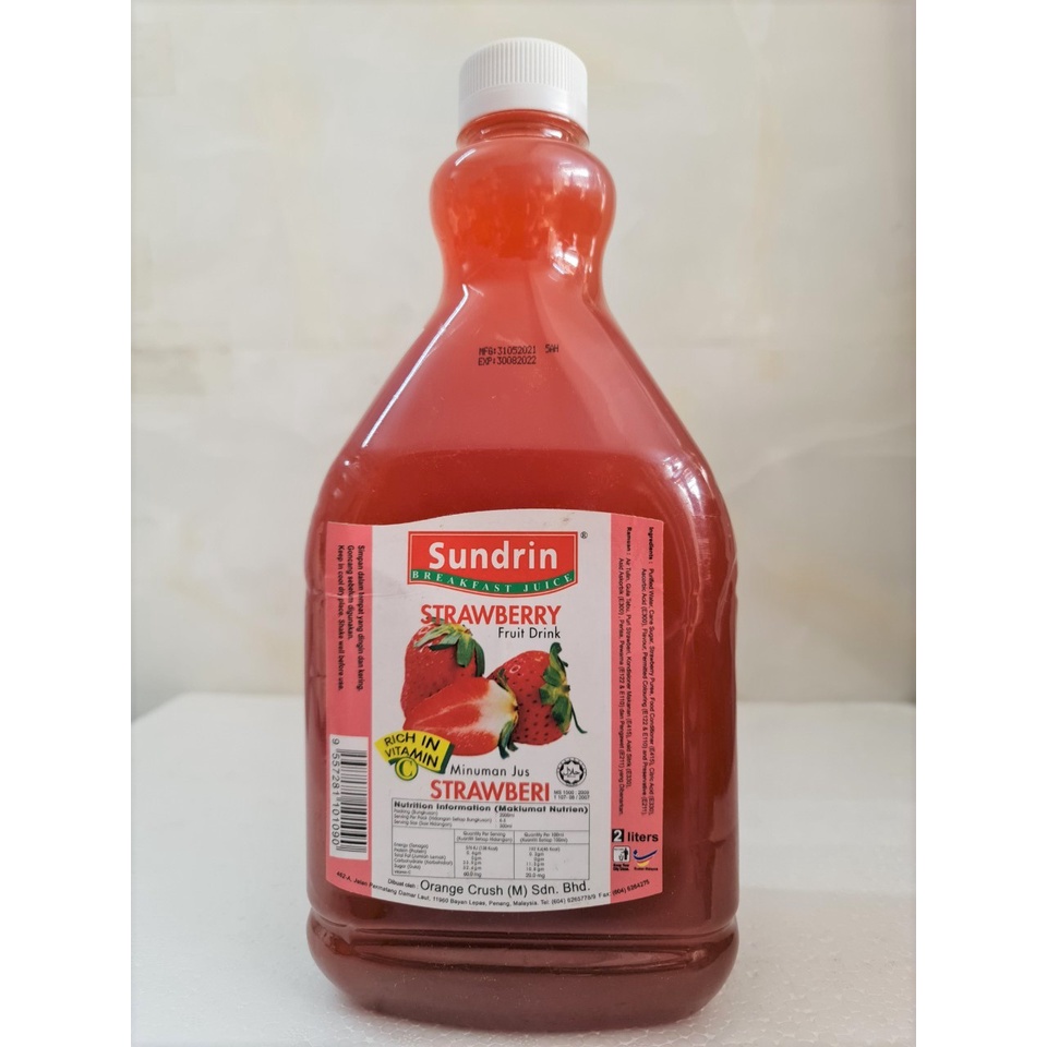 NƯỚC ÉP TRÁI CÂY  SUNDRIN Strawberry Fruit Drink