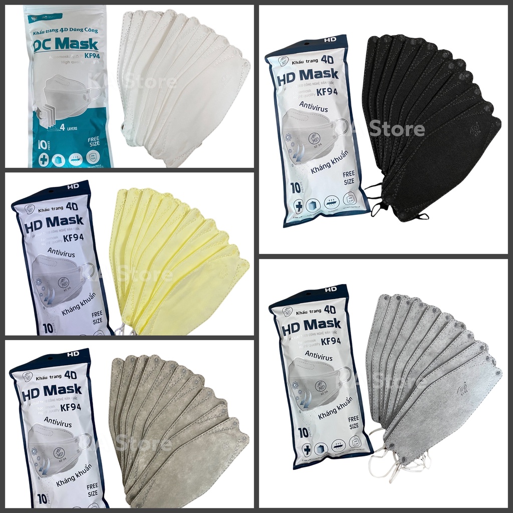 50 Chiếc Khẩu trang 4 lớp kháng khuẩn 4D cao cấp KF94 Tiêu chuẩn Hàn Quốc (mẫu mới) | BigBuy360 - bigbuy360.vn