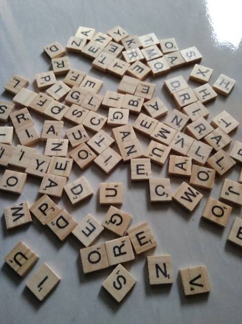 Scrable Initial Wooden Letters