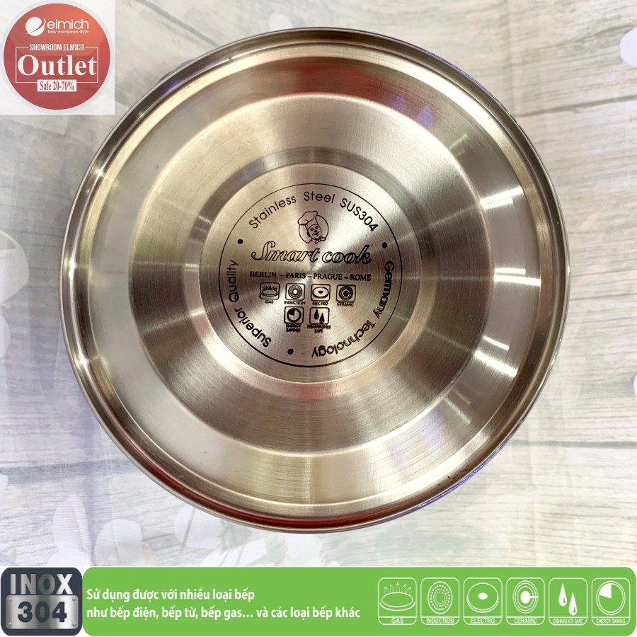 Ấm Siêu Tốc Đun Từ Inox 304 Smartcook EL3372 EL3328 2.5L