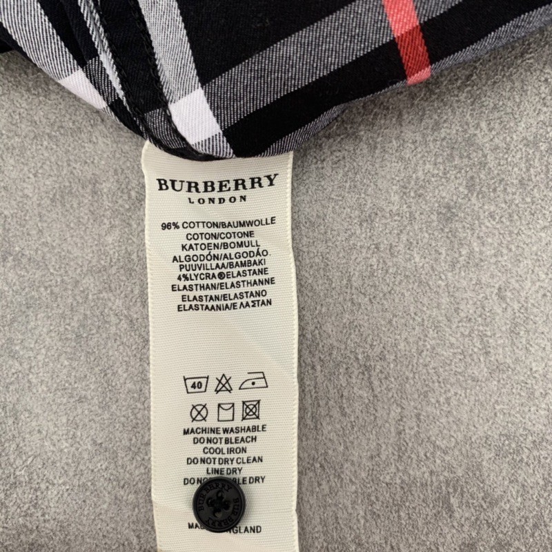 Burberry Áo Sơ Mi Vải Cotton Màu Đen Thời Trang Cao Cấp Cho Nam