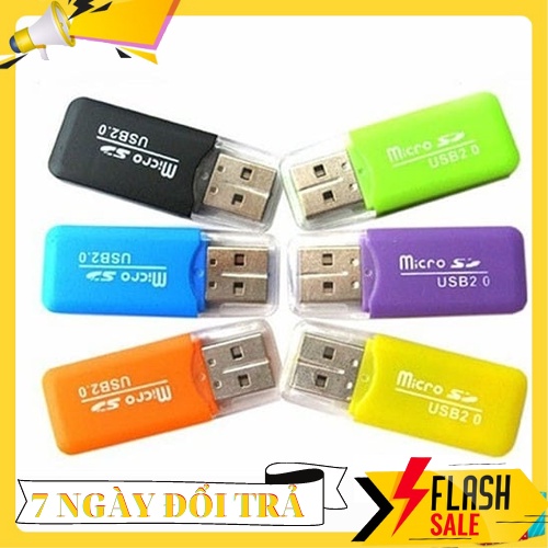 Đầu đọc thẻ nhớ mini 2.0  -  Sử dụng cho thẻ Micro SD và TF