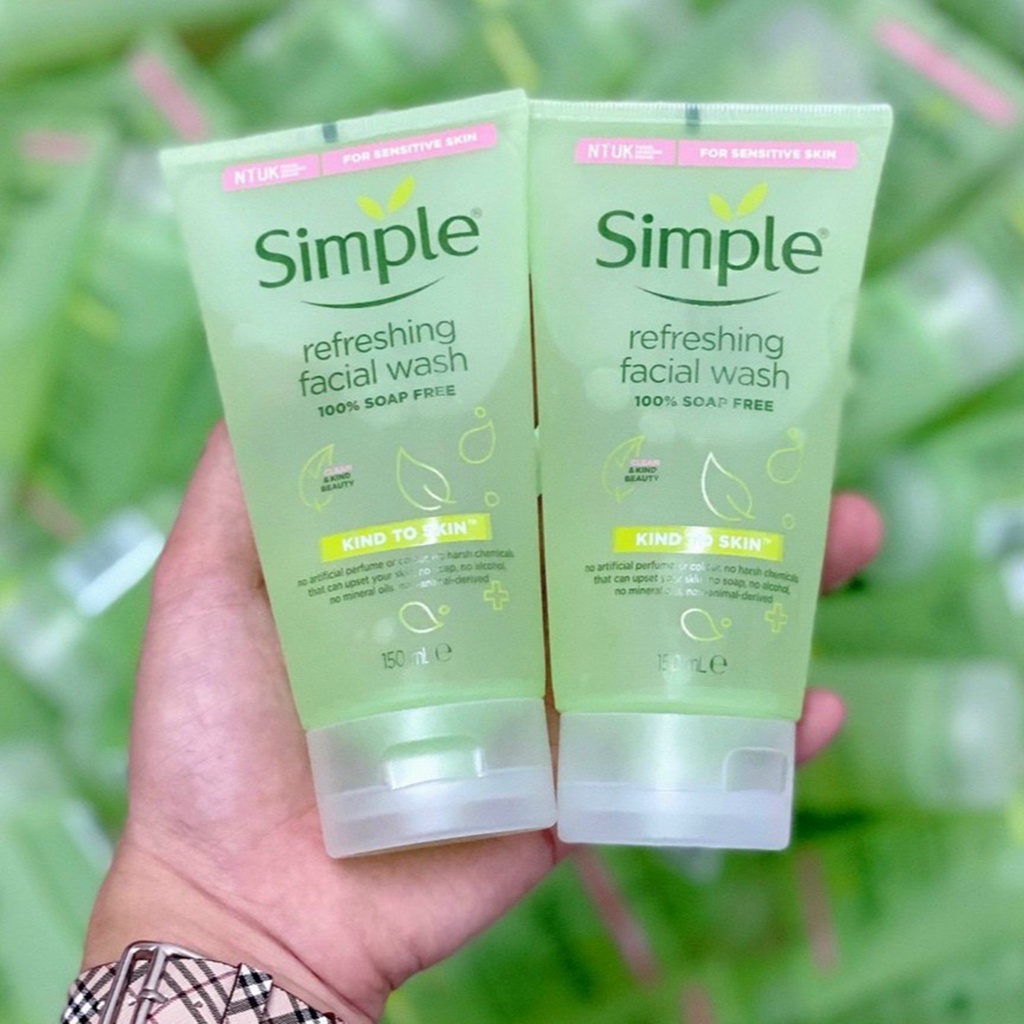 Sữa Rửa Mặt Simple Gel Kind To Skin Refreshing Facial Wash Gel 150ml