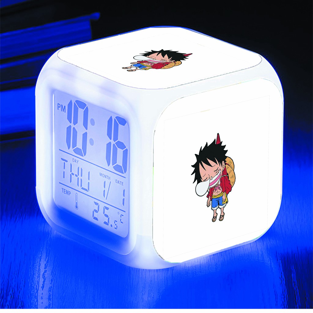 Đồng hồ báo thức để bàn in hình Himouto! Umaru-chan-Cô Em Gái Hai Mặt anime LED đổi màu