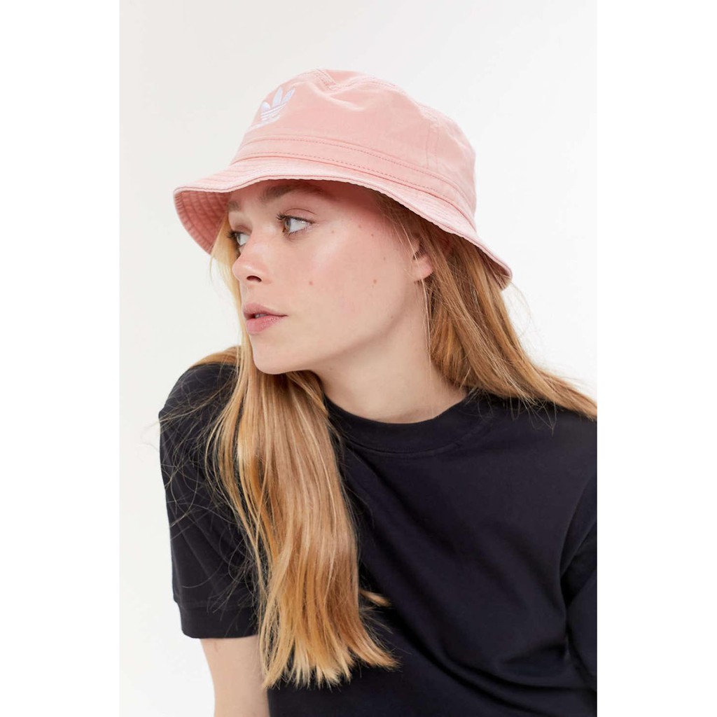 ♥️♥️[ Có Wash Nhẹ] Mũ Nón Bucket Màu Hồng Logo Thêu Nổi - Chất Lượng Chính Hãng, Giá Rẻ - Adicolor Wash Bucket Hat Pink