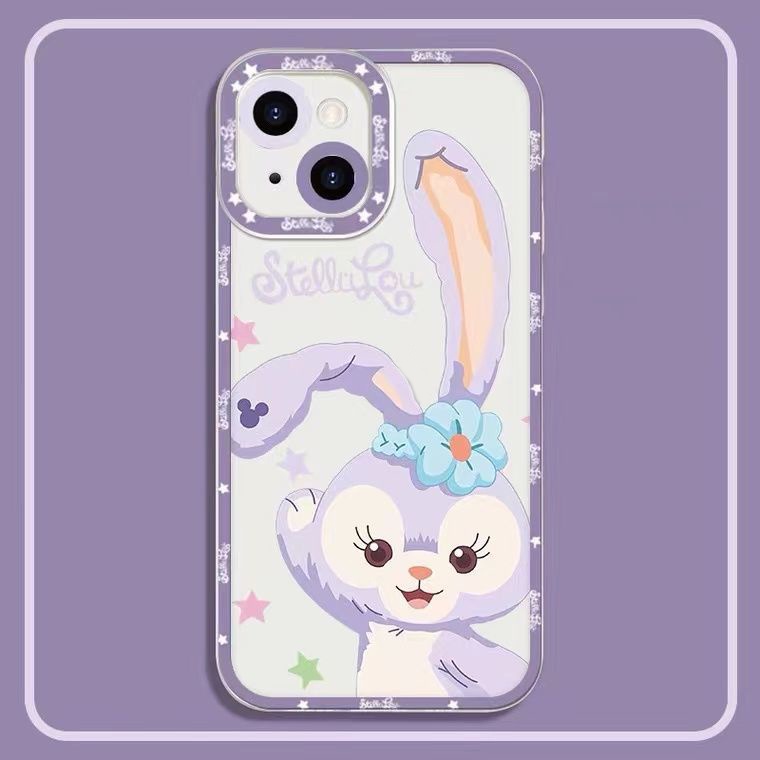 Ốp Điện Thoại TPU Mềm Trong Suốt Hình Thỏ Dễ Thương Cho Iphone 13 12 Mini 11 Pro X XR XS Max SE 2020 6 6S 7 8 Plus