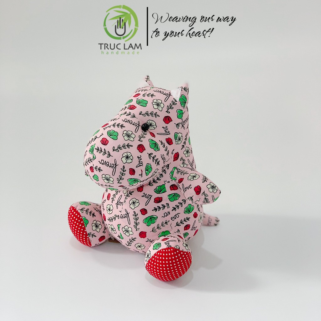 Đồ Chơi Cho Bé Thú Nhồi Bông Hình Con Hà Mã Vải Hoa Bông Gòn Cao Cấp (A) – Trúc Lâm Handmade