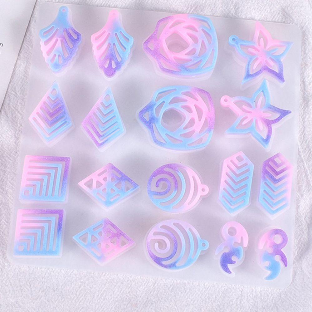 SHOUKEY Khuôn Silicone Làm Bông Tai Nhựa Resin Thủ Công