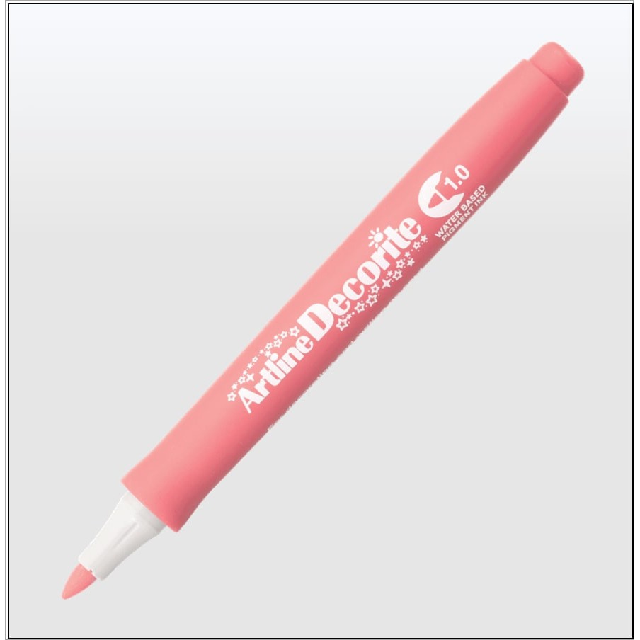 Bút màu nổi viết vẽ trên mọi chất liệu Artline Decorite EDF-1 - Màu đỏ pastel (Pastel Red)