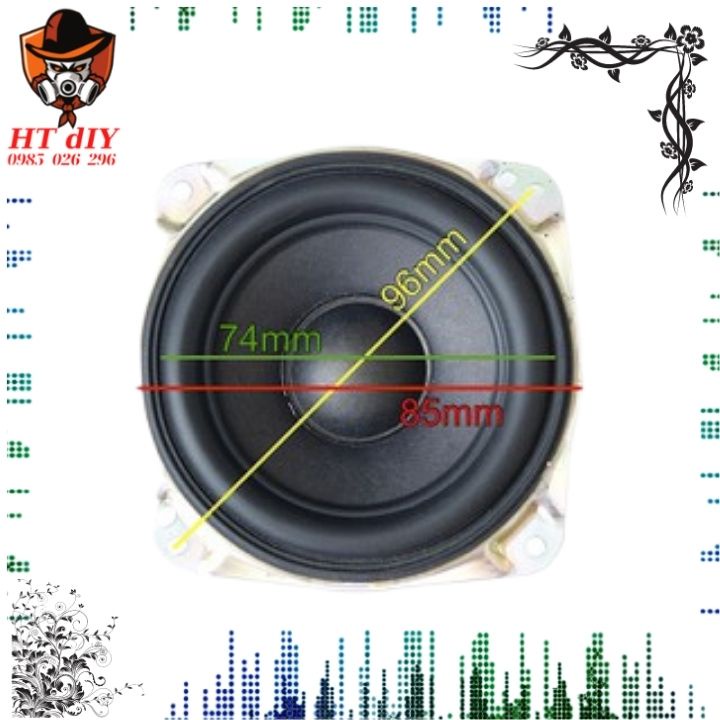 Loa trung trầm (mid bass) 3 inch của Harman Kardon⚡gân mền bass căng⚡loa 4ohm 30w độ nhạy 85db