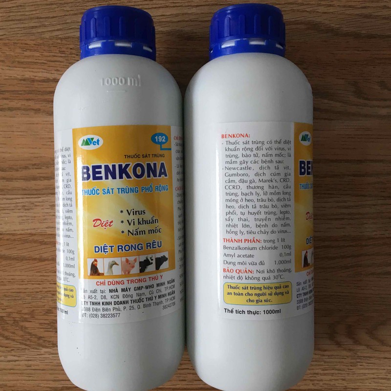 BENKONA 1 lít thuốc sát trùng phổ rộng