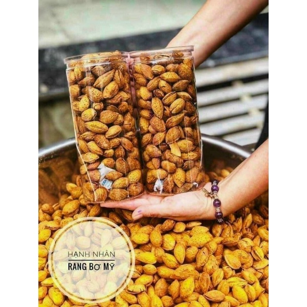 Hạnh Nhân Rang Bơ Lon 500gram [Có Bán Sỉ], [Loại Đặc Biệt] Hàng ngon nhà làm