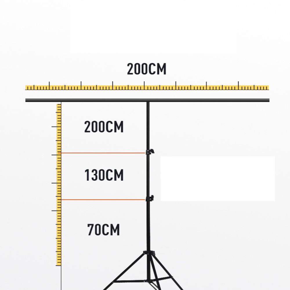 Combo khung giá treo phông nền hình chữ T dùng trong studio và ngoại cảnh kích thước 2x2m - Refutuna (tặng kẹp 3in)