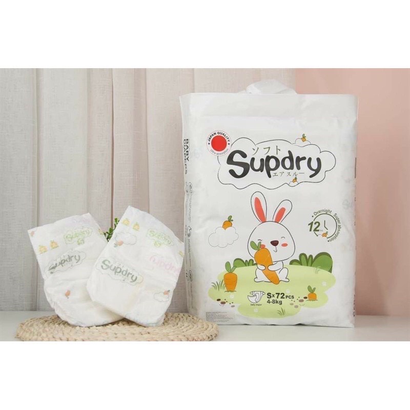 Bỉm SUPDRY cao cấp TRẮNG nội địa trung dán quần S72/M66/L60/M64/L58/XL52/XXL50/XXXL46