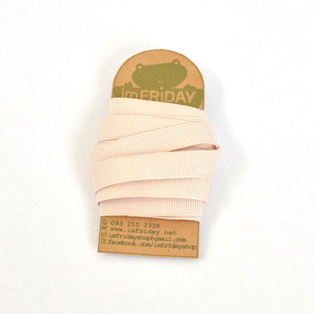 3m ruy băng gân 1cm trắng ngà RB42