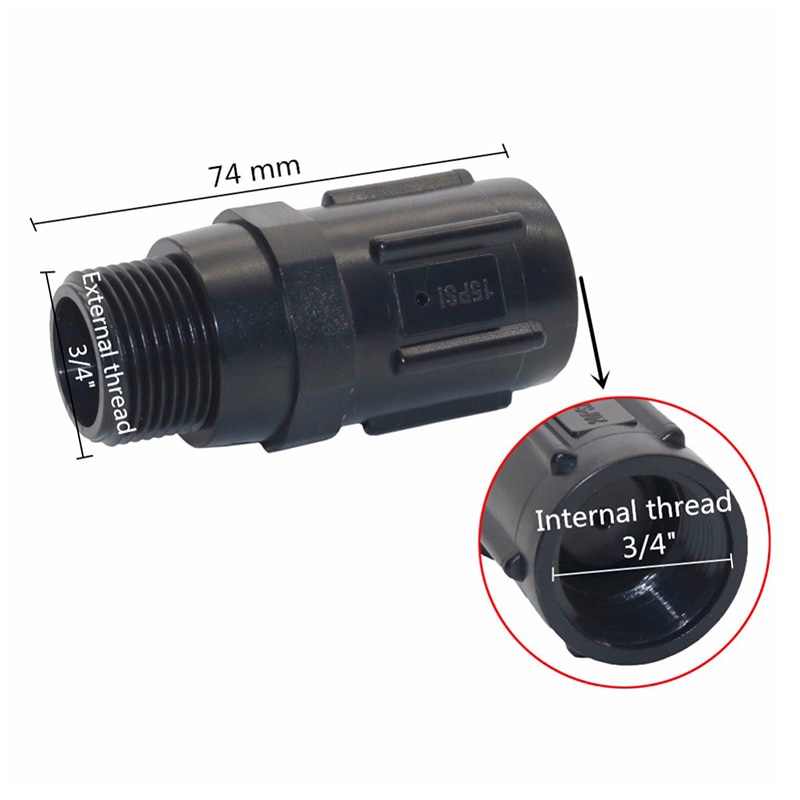 Van Điều Chỉnh Áp Suất Nước Tưới Vườn 3 / 4 "15 / 20 / 25 / 30 / 45psi