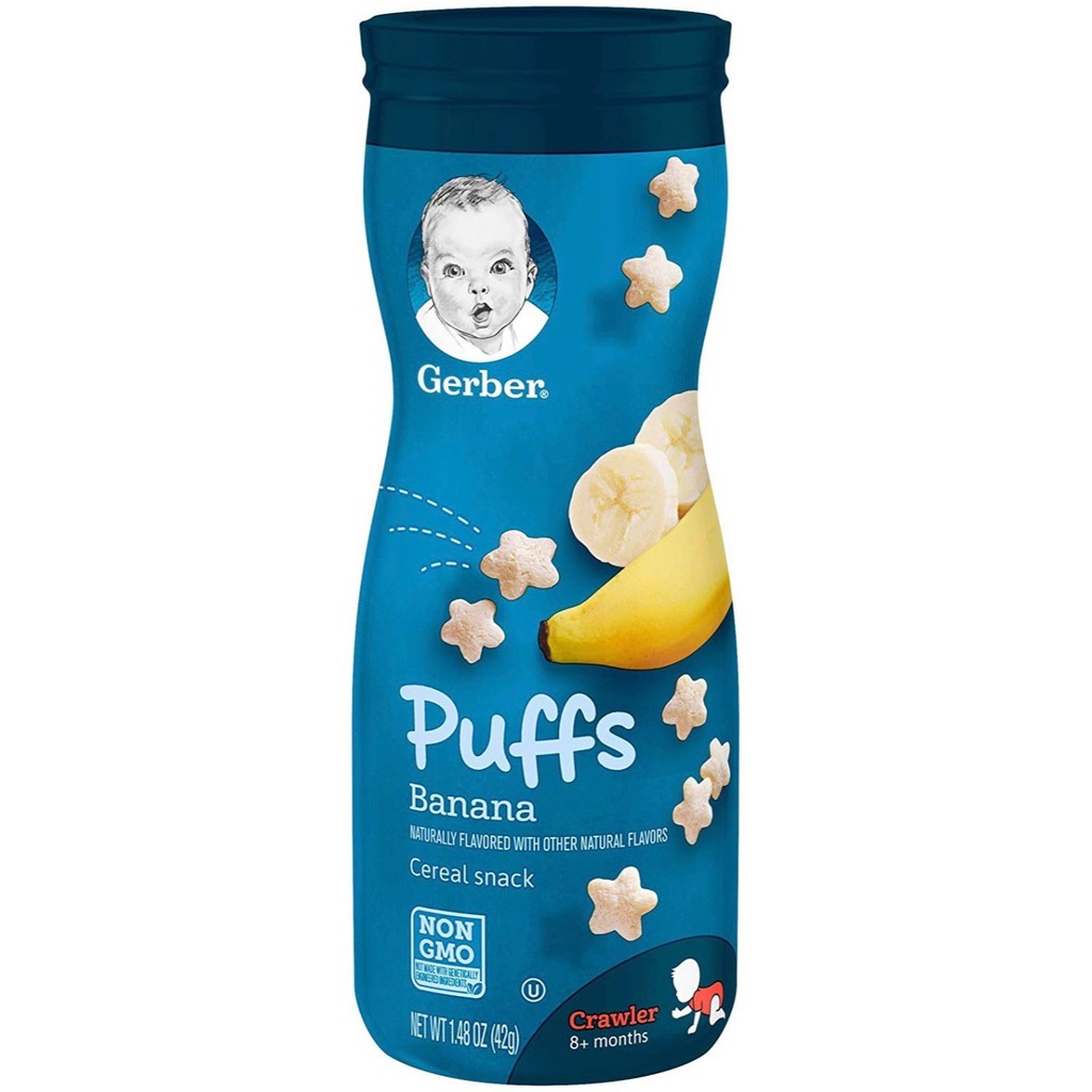 Bánh ăn dặm Gerber hình sao 42 gram - Nhiều vị thơm ngon cho bé từ 8 tháng tuổi.