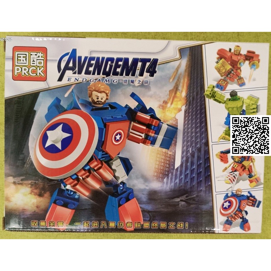 Bộ 4 nhân vật Lego Avenger điều khiển siêu Robot 428