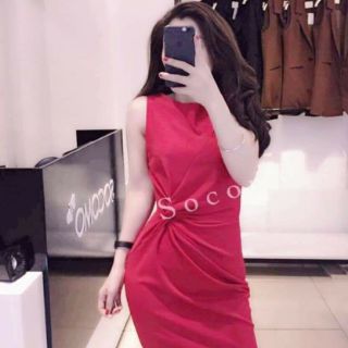 Đầm thun xoắn eo