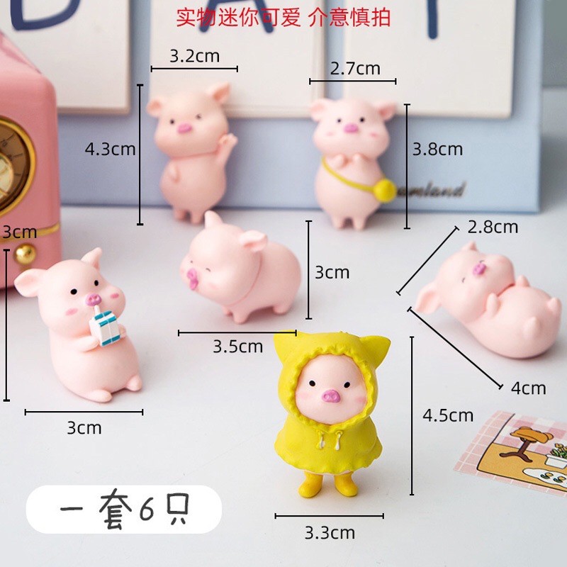 Bộ 6 chú heo dễ thương