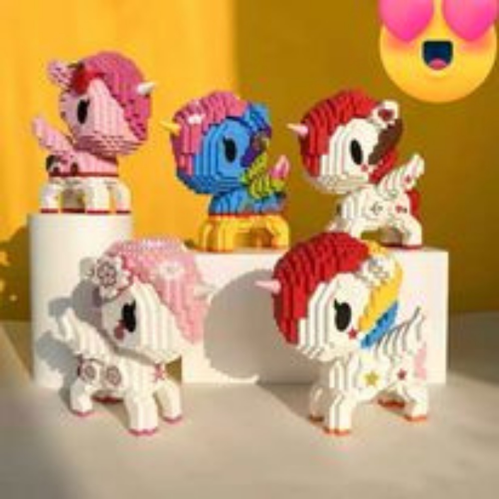 Mô Hình Ngựa Unicorn BALODY 18102-1-18200 xinh xắn dùng để trang trí bàn học, bàn làm việc