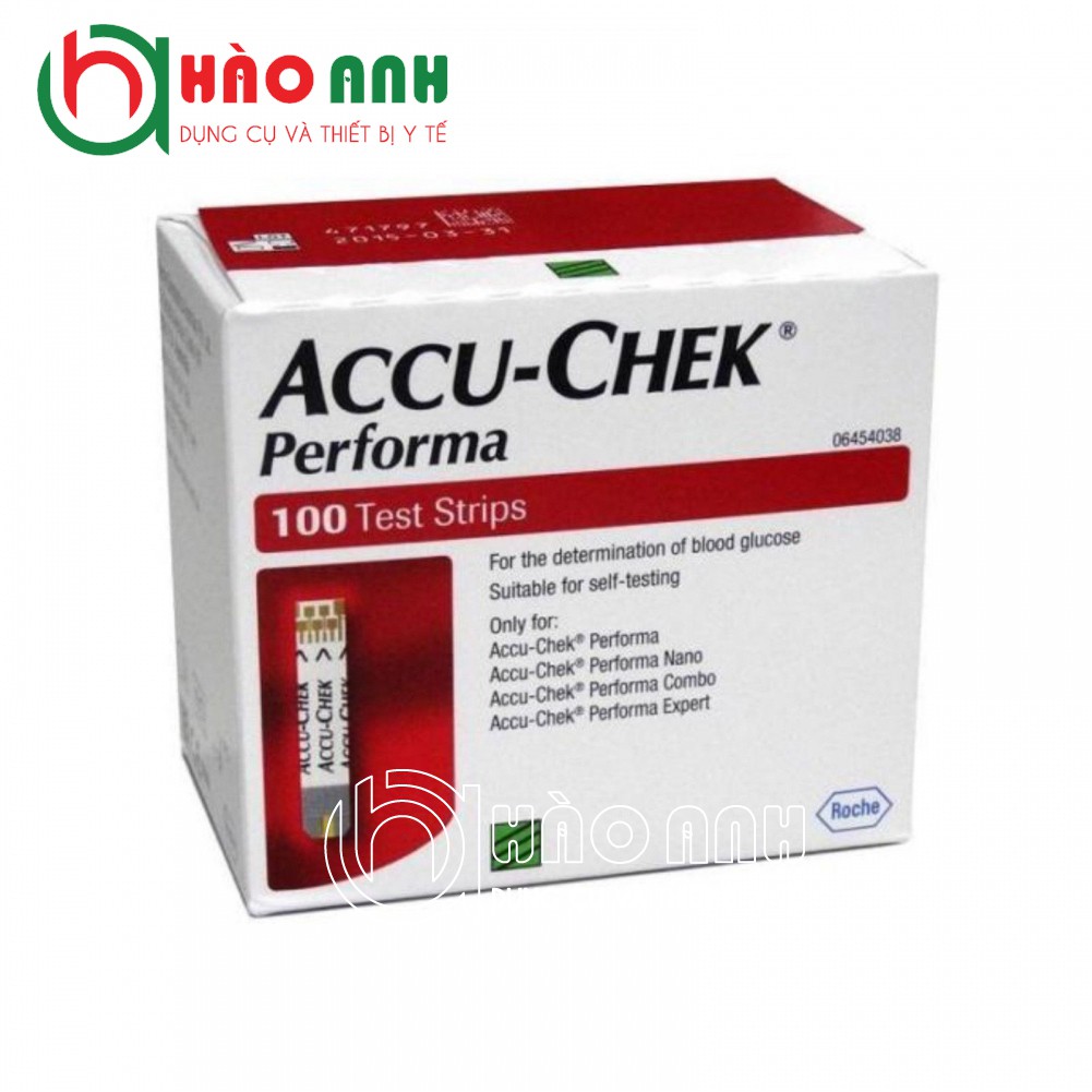 (Tbyt Hào Anh)Que Thử Đường Huyết Accu chek Performa 50 que