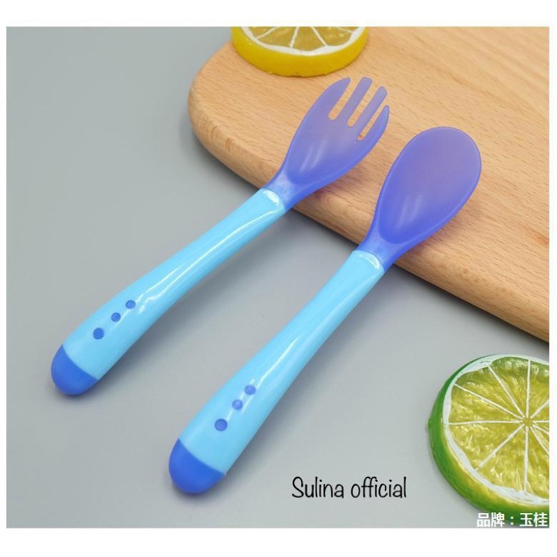Thìa ăn dặm silicon mềm dẻo bảo vệ nướu cho bé Sulina official TH01