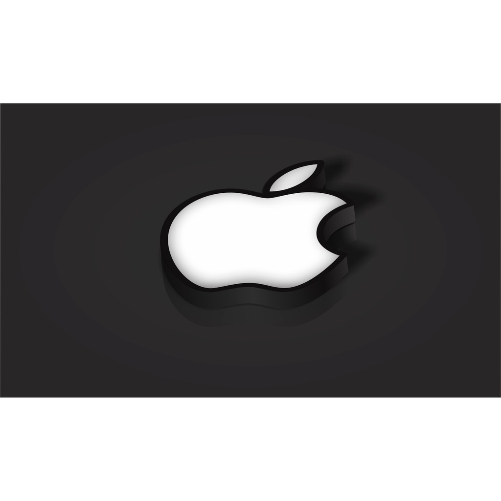 LOGO APPLE MICA - CHÂN CHỮ NỔI 5CM