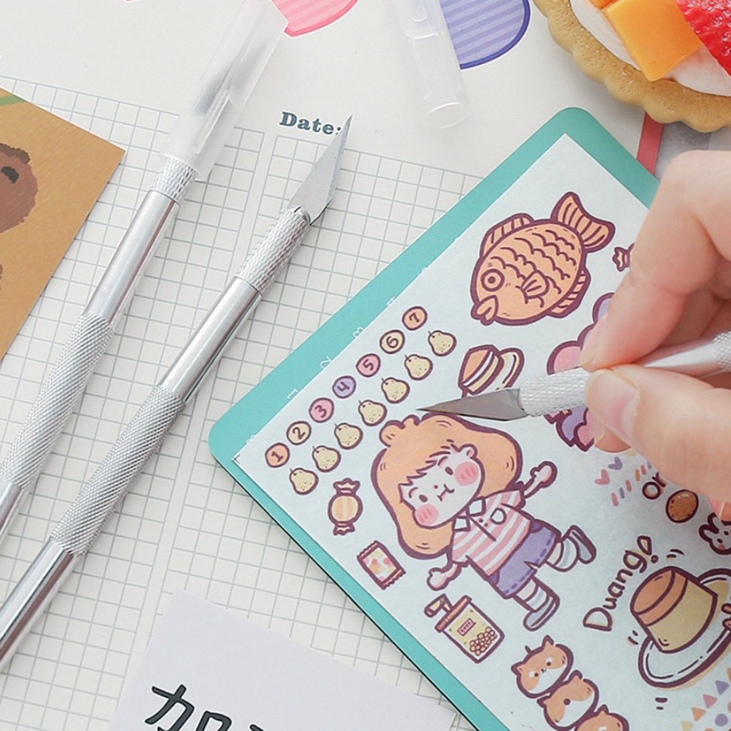Dao Điêu Khắc Bằng Kim Loại Với 5 Lưỡi Dao Đa Năng