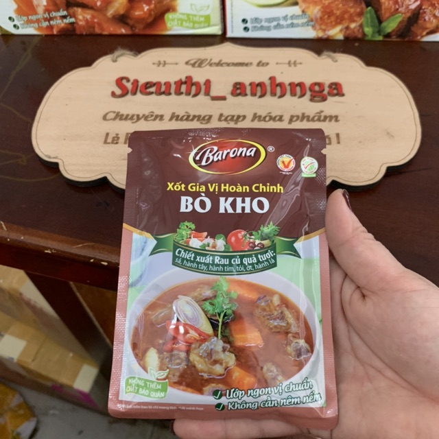 Xốt Gia Vị Hoàn Chỉnh BARONA 80gr Không Cần Nêm Thêm Gia Vị