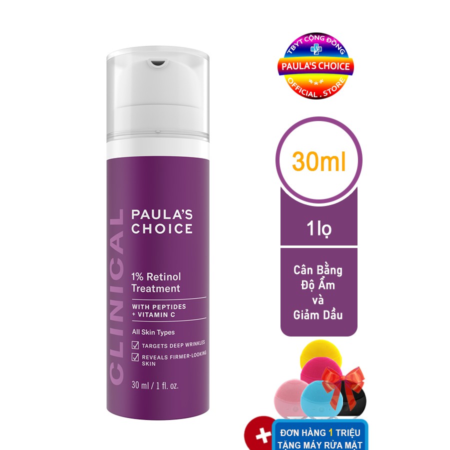 Tinh chất làm mờ nám và nếp nhăn Paula’s Choice Clinical 1% Retinol Treatment 30 ml