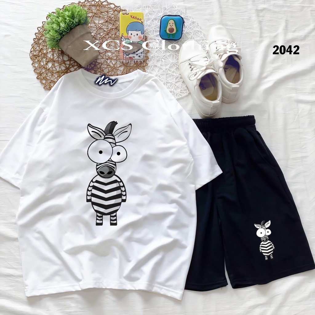Đồ Bộ Hoạt Hình Unisex – Aossi , Set Cartoon, Freesize, Thun Cotton, Nam Nữ Đều Mặc Được